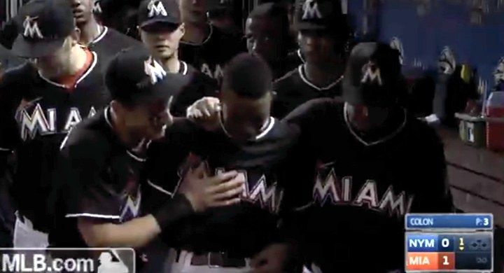 No Words: Dee Gordon Honors Jose Fernandez, Then Hits His First Homer of  the Year - Bleacher Nation