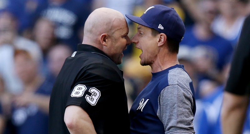 Brewers Manager Craig Counsell Got the Boot, Then Got Into the Best Umpire  Screaming Match I've Seen in a While - Bleacher Nation