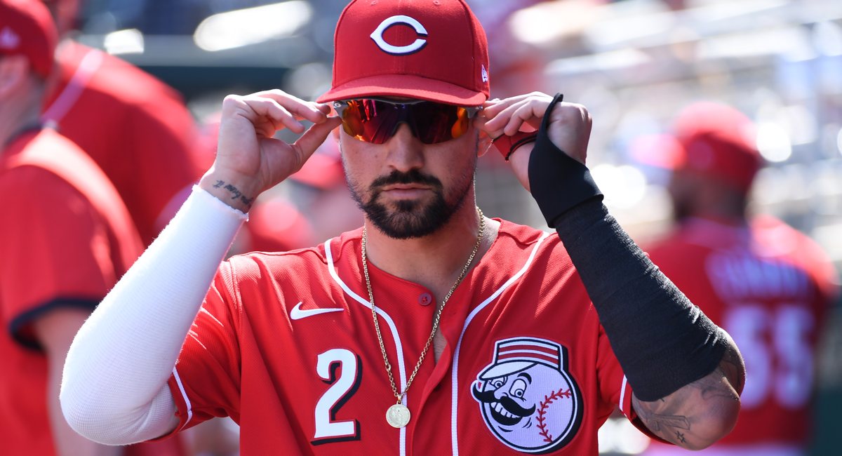 Nick Castellanos of the Philadelphia Phillies in action against the News  Photo - Getty Images