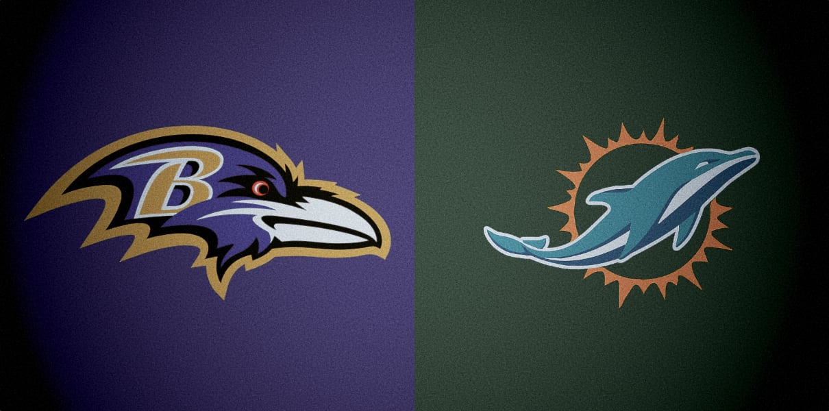 Thursday Night Football: Ravens at Dolphins (7:20 CT) — Lineups