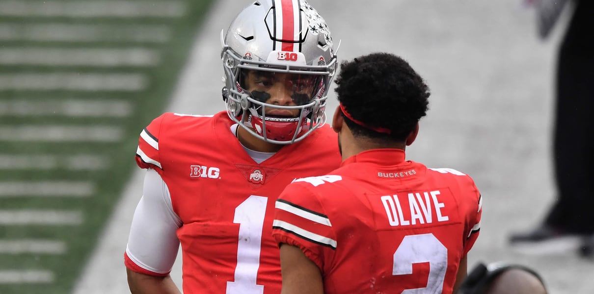 Chris Olave Would Welcome the Opportunity to Catch Passes from Justin  Fields Again - Bleacher Nation