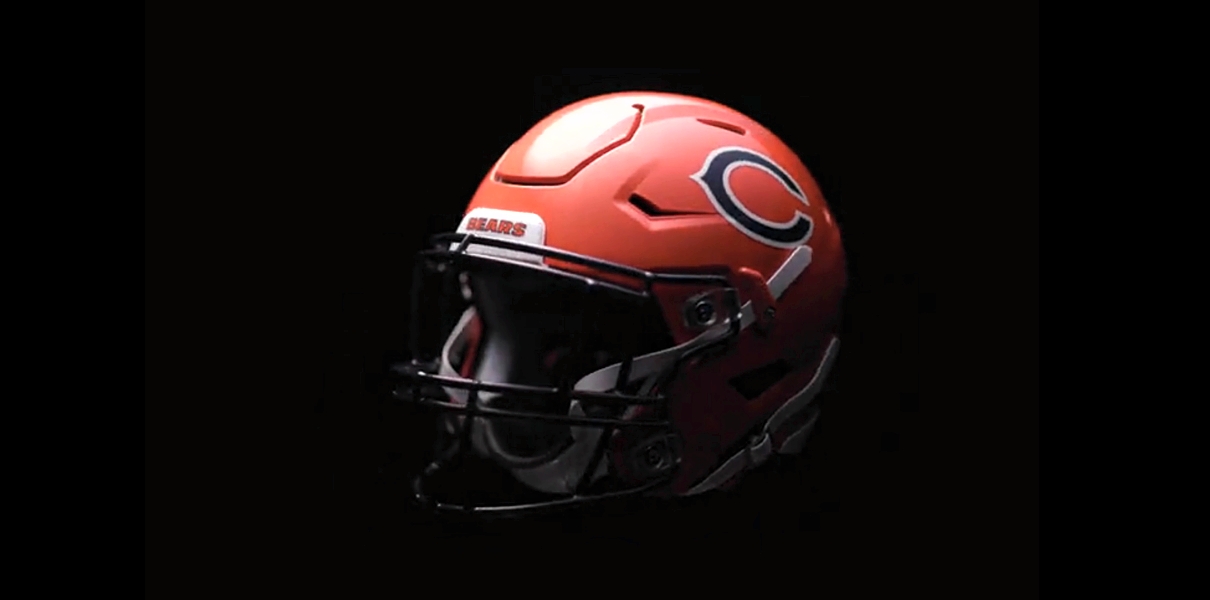 Whoa! The Bears Just Unveiled Awesome Orange Alternate Helmets - Bleacher  Nation