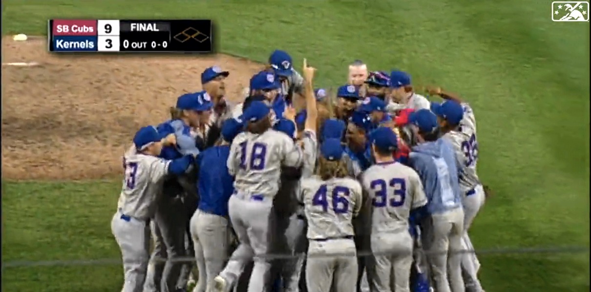 South Bend Cubs react to Midwest League Championship