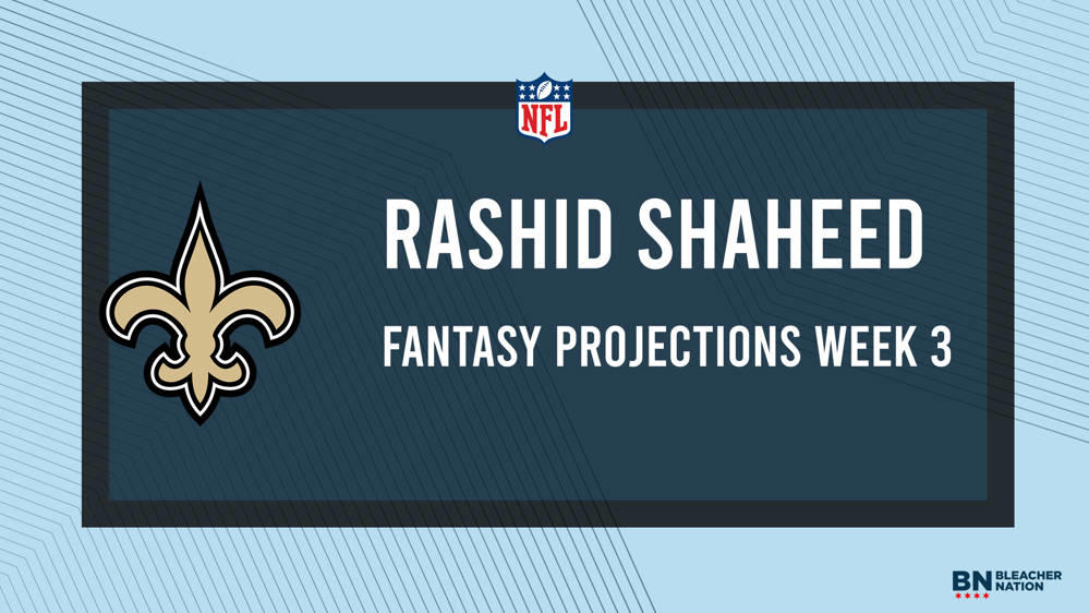 Rashid Shaheed Fantasy Week 3 Projections vs. Packers, Points and