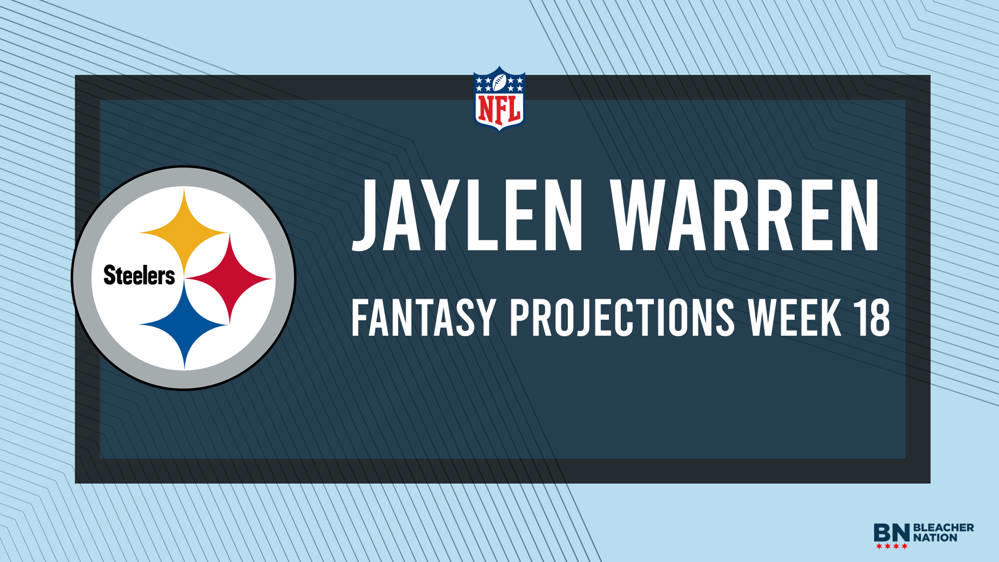 Jaylen Warren Fantasy Week 18 Projections vs. Ravens, Points and Stats